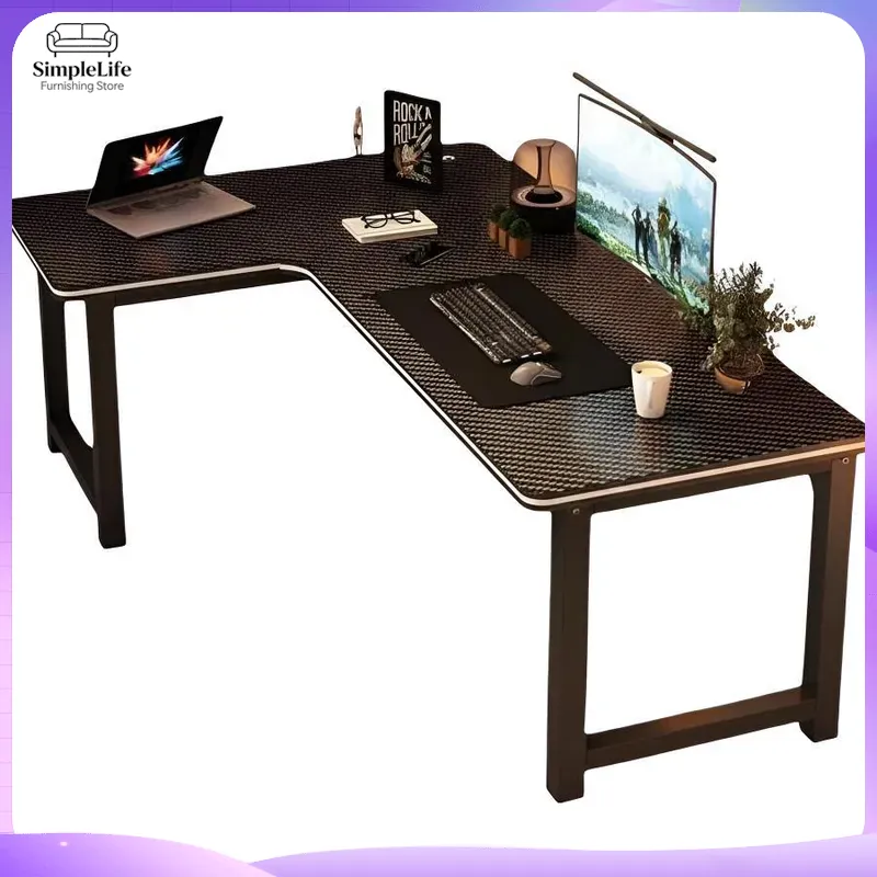 Desk Setup Dual Monitor - Угловой игровой компьютерный стол с полкой