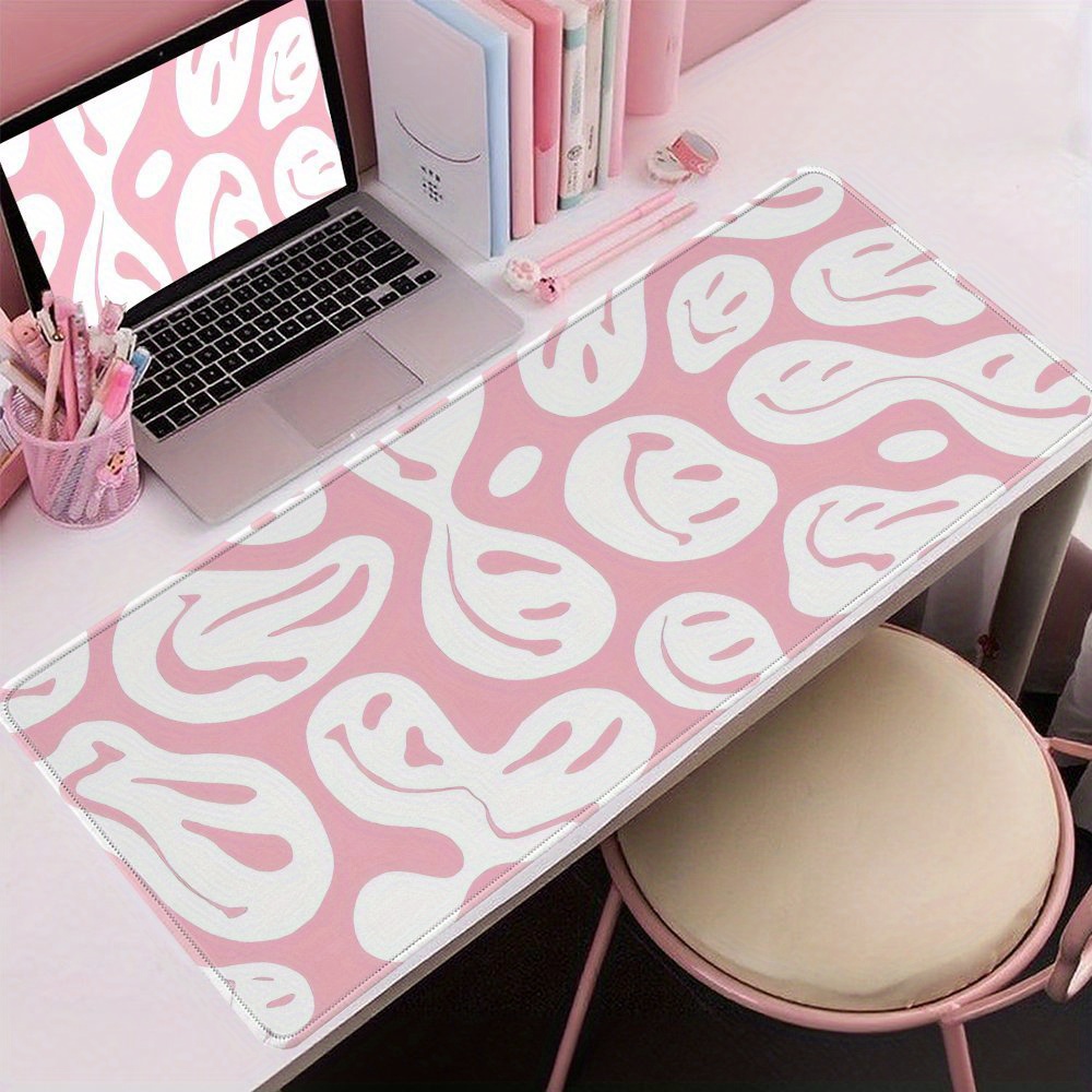 Desk Setup Aesthetic - Эстетичный розовый коврик для стола, большой