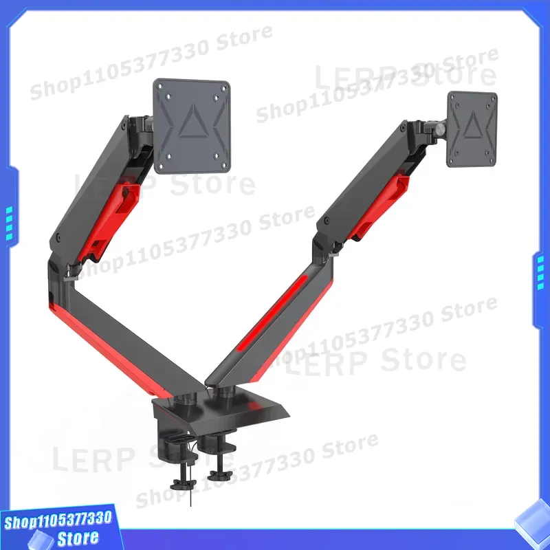 Алюминиевый кронштейн для двух – обзор и цена Desk Setup Dual Monitor